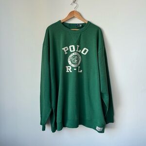 Polo Ralph Lauren Big & Tall Size 4XLT Crew Neck Sweatshirt Tiger Athletic 1967